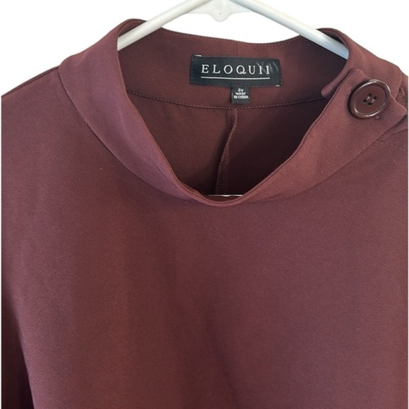 Eloquii Tops - Eloquii Burgundy Blue Top New 22 Career Holiday